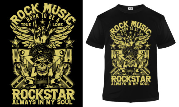 Download Rock Music Rockstar T-Shirt Design - Rockstar Collection