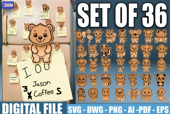 Download Cute Animal Magnet SVG Bundle - Premium Bundle