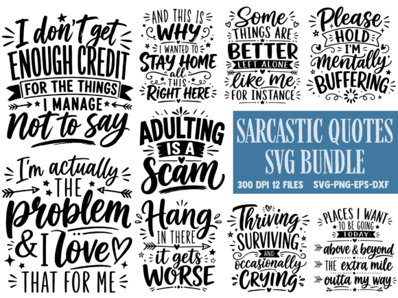 Download Sarcastic Quotes SVG Bundle - Premium Resources