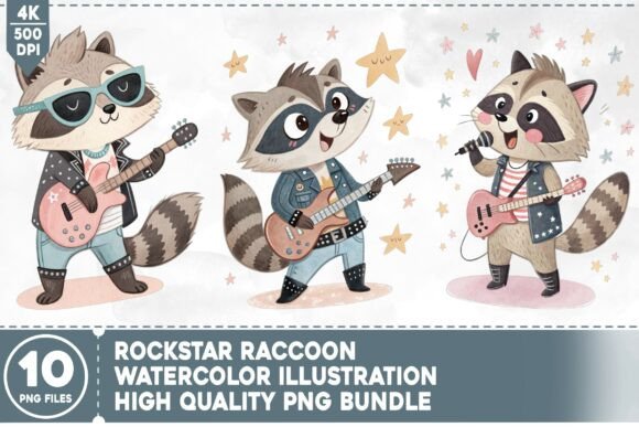 Download Rockstar Raccoon PNG Bundle - Rockstar Collection