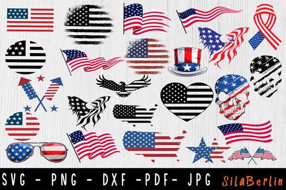 Download USA Flag SVG Bundle, American Flag SVG - Premium Resources