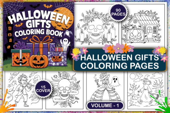 Download Halloween Gifts Coloring Pages V-1 - Halloween gifts Collection