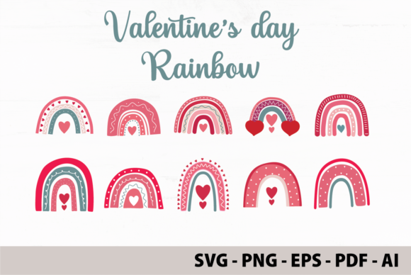 Download Boho Rainbow Valentine's Day SVG Bundle - Premium Resources