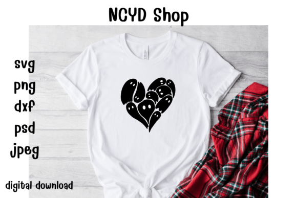 Download Cute Ghost Heart Svg,Halloween Shirt Svg - Halloween shirt svg Collection