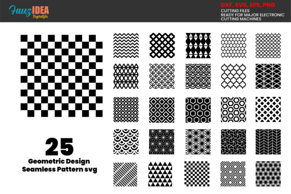 Download 25 Seamless Patterns Geometric SvgBundle - Svgbundle Collection